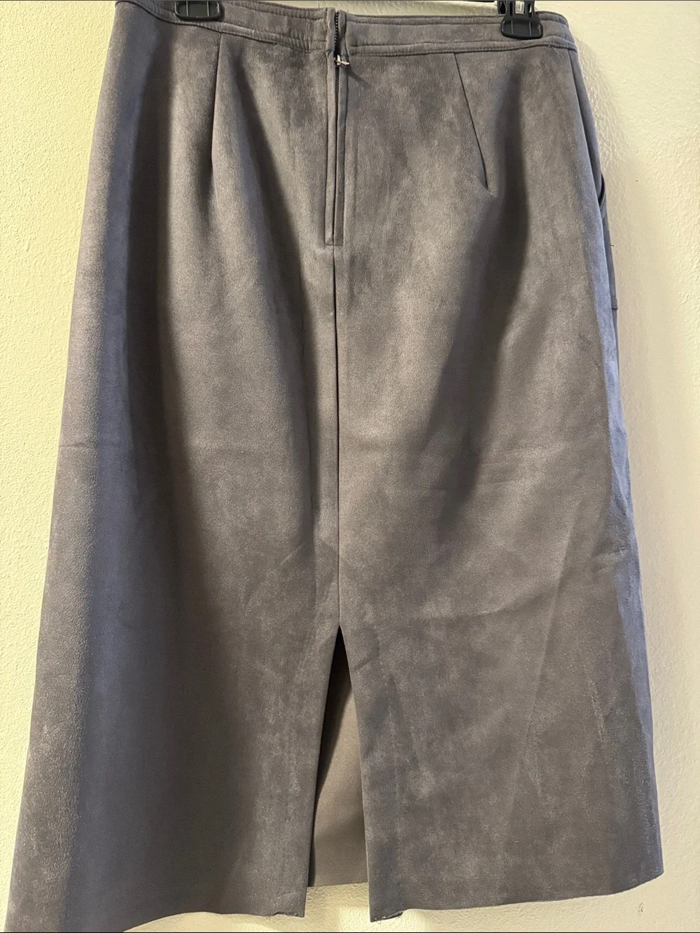 Catherine Malandrino Gray Faux Leather Pencil Skirt